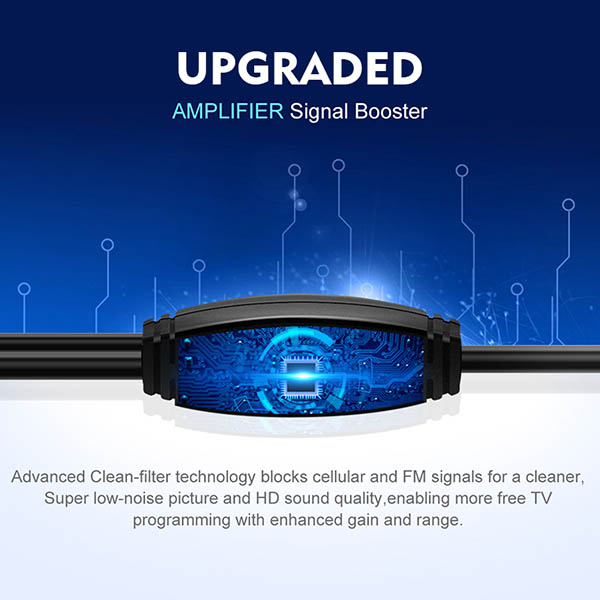 用于 USB 電視調諧器/DVB-T2 電視/DAB 收音機的免費頻道電視天線高清便攜式室內數字天線電視