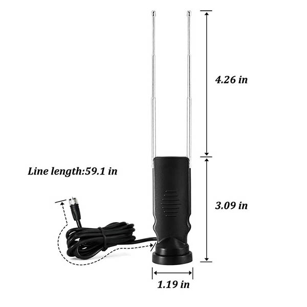 室內調頻 Uhf Vhf 便攜式天線數字伸縮電視天線