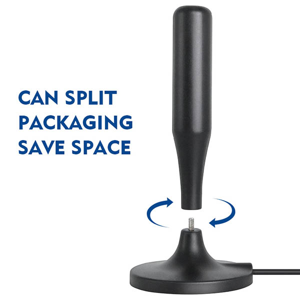 用于 USB 電視調諧器/DVB-T2 電視/DAB 收音機的免費頻道電視天線高清便攜式室內數字天線電視